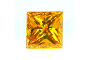 0.14 carat Round cut Fancy Orange Yellow diamond