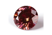 0.17 carat Round cut Fancy Deep Purplish Pink diamond