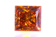 1.74 carat Princess cut Fancy Orange Cognac diamond