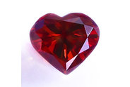 0.65 carat Heart cut Fancy Intense Red diamond