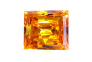 1.62 carat Princess cut Fancy Vivid Orange diamond