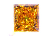 1.81 carat Princess cut Fancy Intense Orange diamond