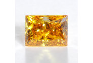 1.15 carat Princess cut Fancy Intense Orange diamond